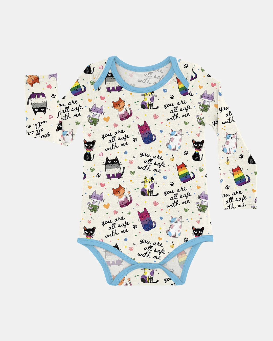 Loved & Safe Kitties Family Matching Bamboo Bodysuit