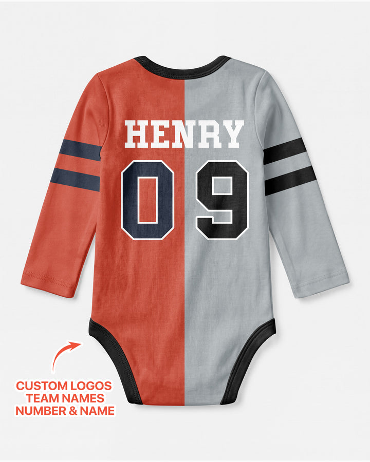 Football Rivalry Family Personalized Bamboo Bodysuit