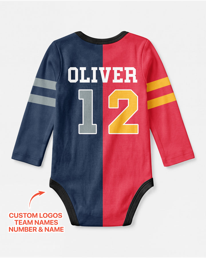 Football Rivalry Family Personalized Bamboo Bodysuit
