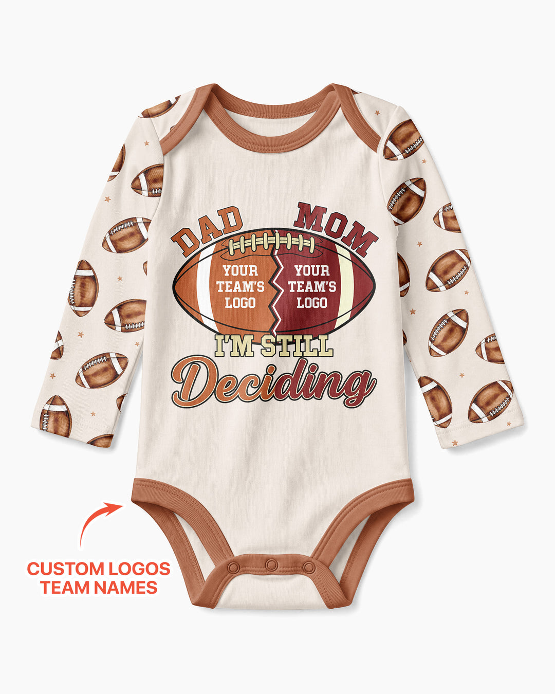 I'm Still Deciding House Divided - Upload Two Team Logo Bamboo Bodysuit