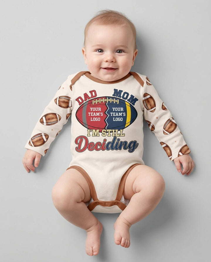 I'm Still Deciding House Divided - Upload Two Team Logo Bamboo Bodysuit
