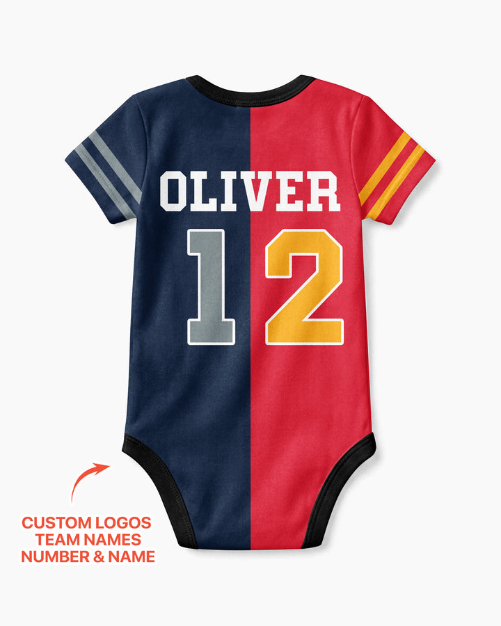 Football Rivalry Family Personalized Bamboo Bodysuit