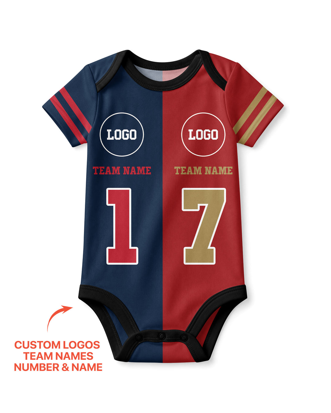 Football Rivalry Family Personalized Bamboo Bodysuit