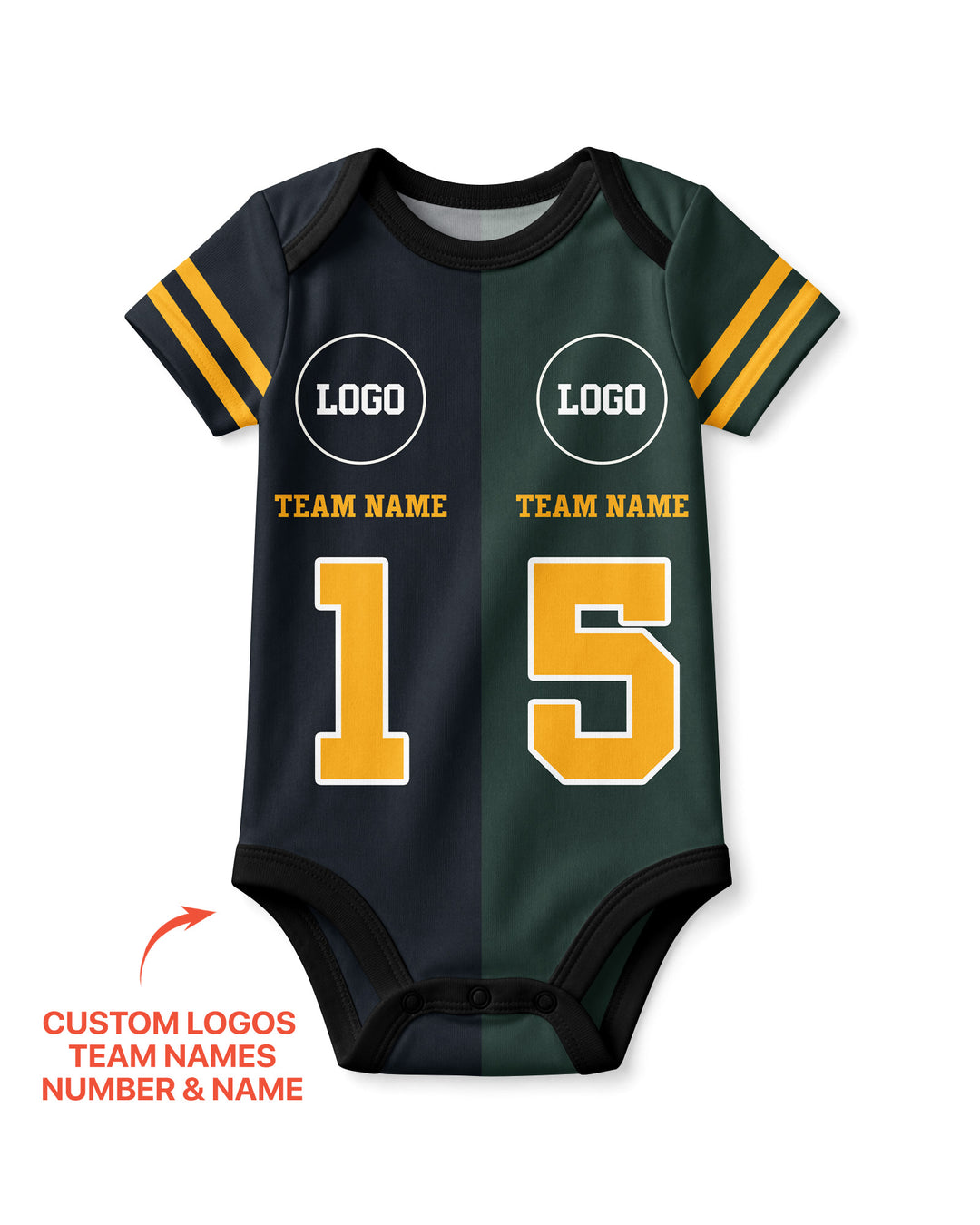 Football Rivalry Family Personalized Bamboo Bodysuit