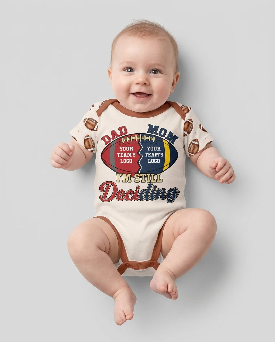I'm Still Deciding House Divided - Upload Two Team Logo Bamboo Bodysuit