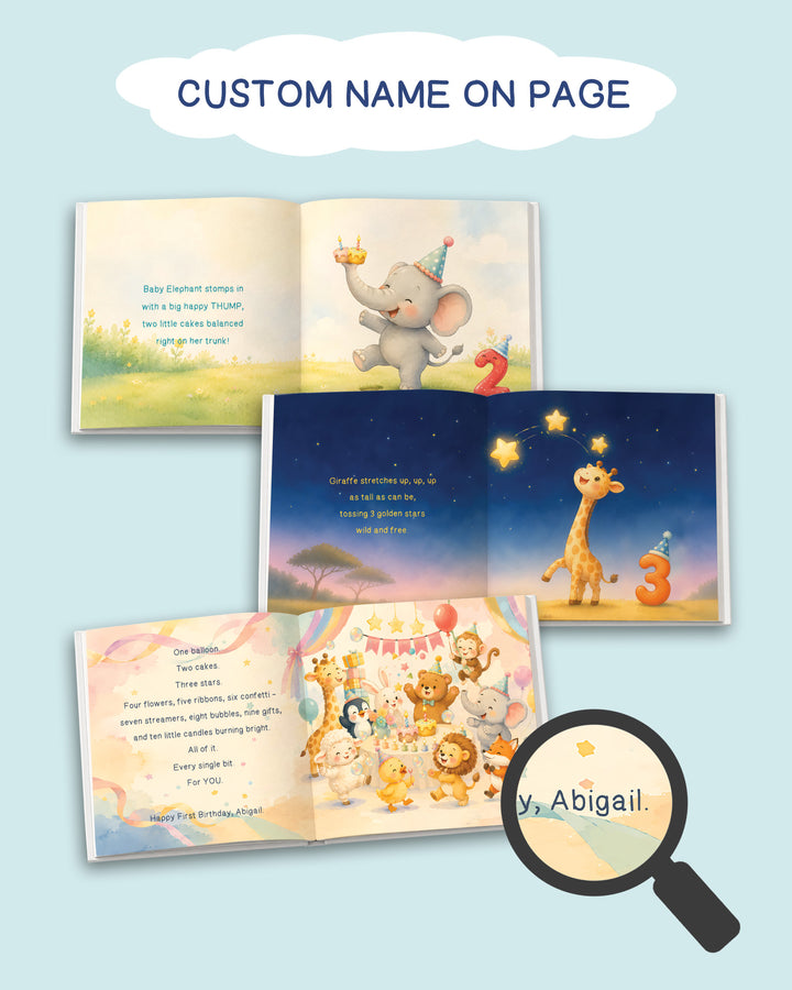 Personalized First Birthday Book Stories Book