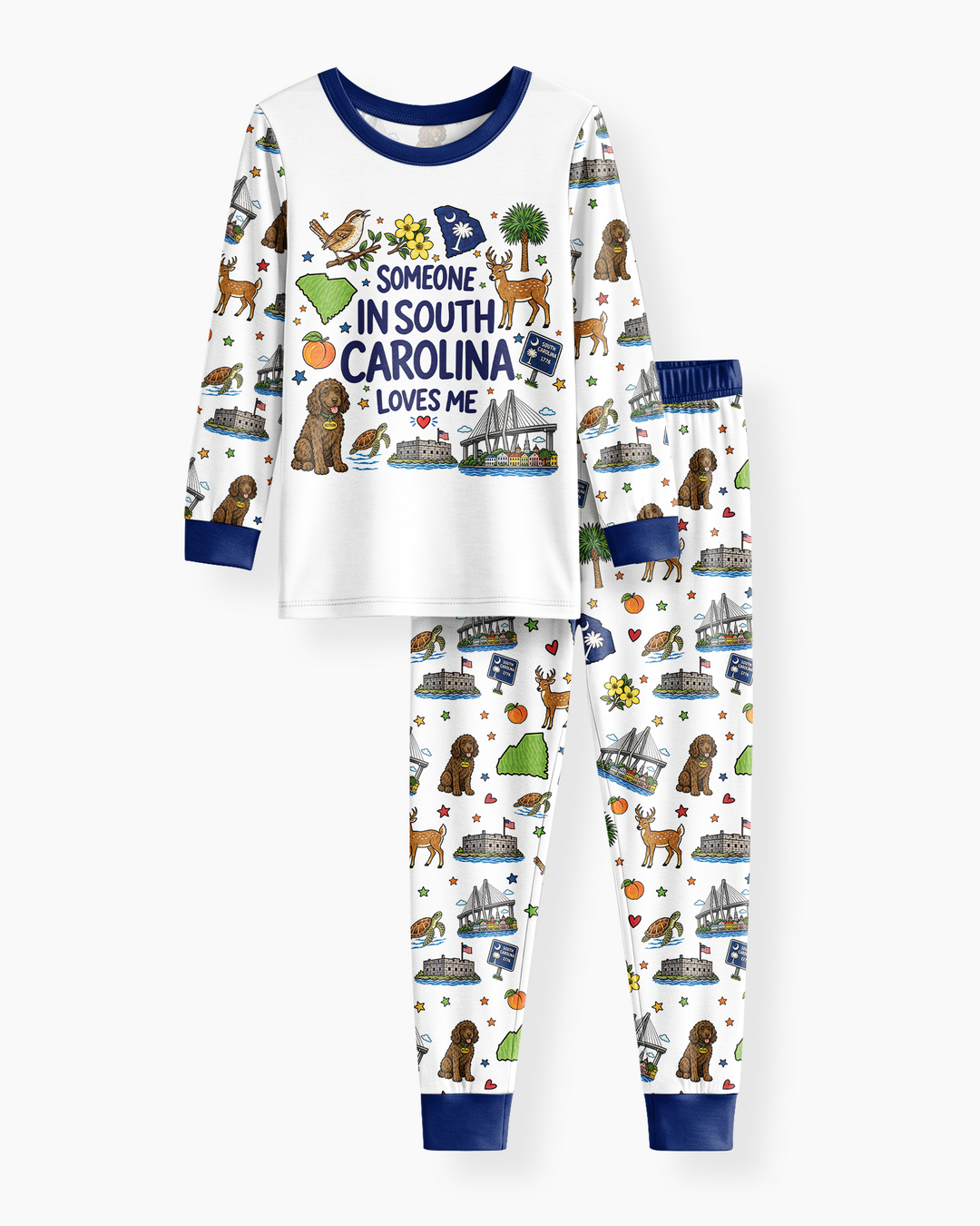 Someone in South Carolina Loves Me Bamboo Two Piece Long Sleeve Pajama Set