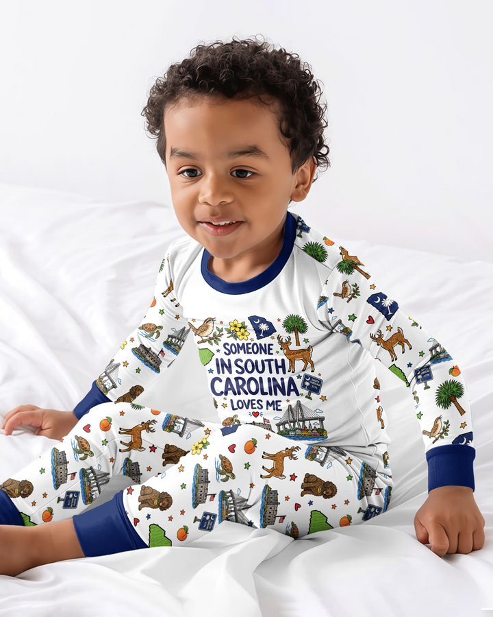 Someone in South Carolina Loves Me Bamboo Two Piece Long Sleeve Pajama Set