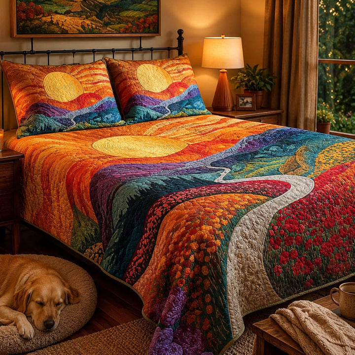 Bright Light Bamboo Quilt Bedding Set