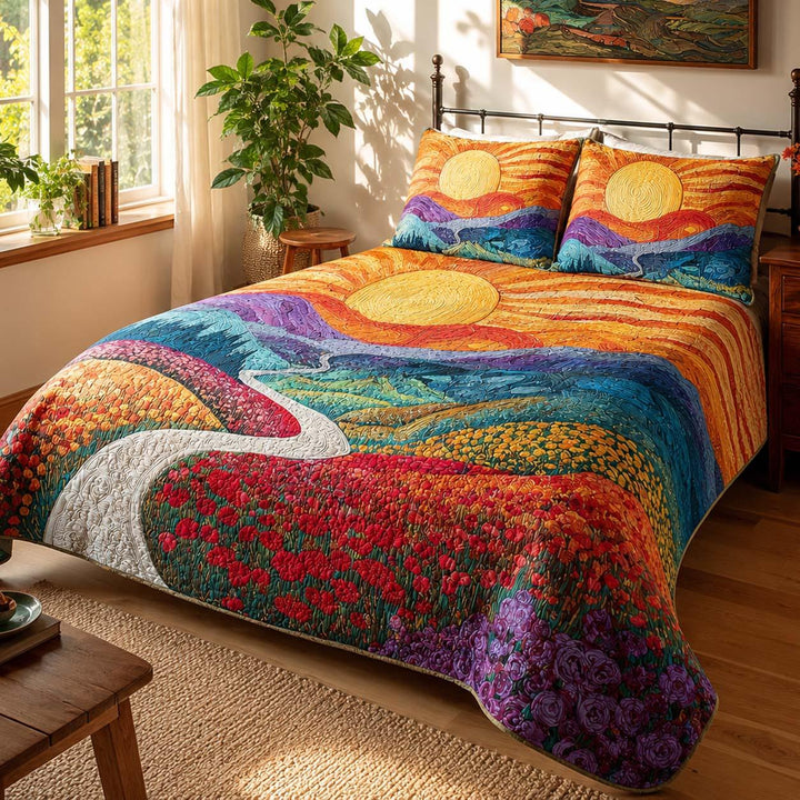 Bright Light Bamboo Quilt Bedding Set