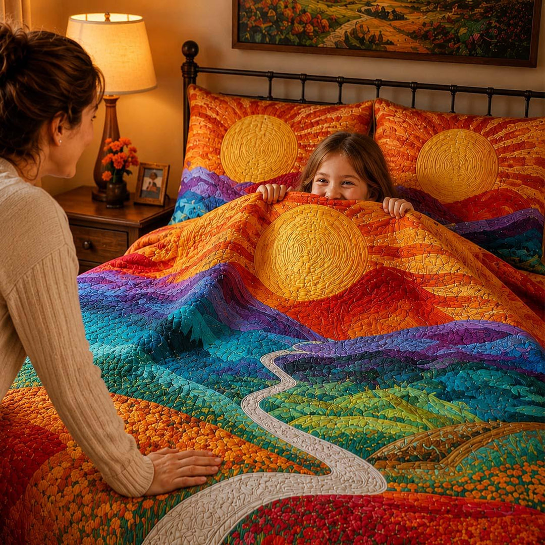 Bright Light Bamboo Quilt Bedding Set