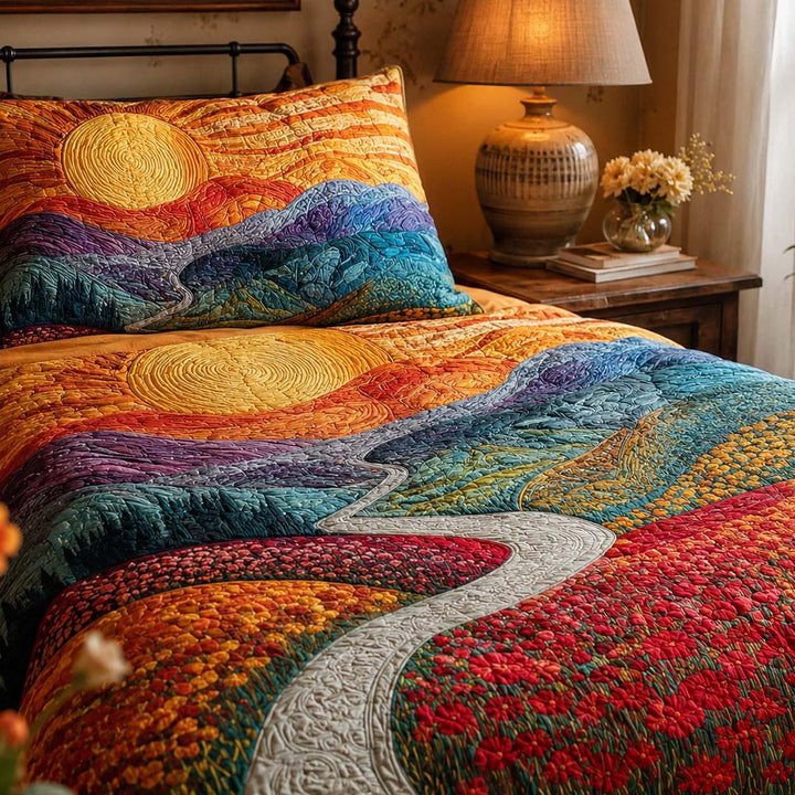 Bright Light Bamboo Quilt Bedding Set