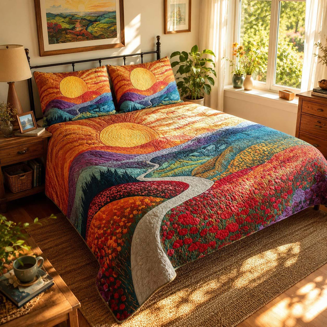 Bright Light Bamboo Quilt Bedding Set