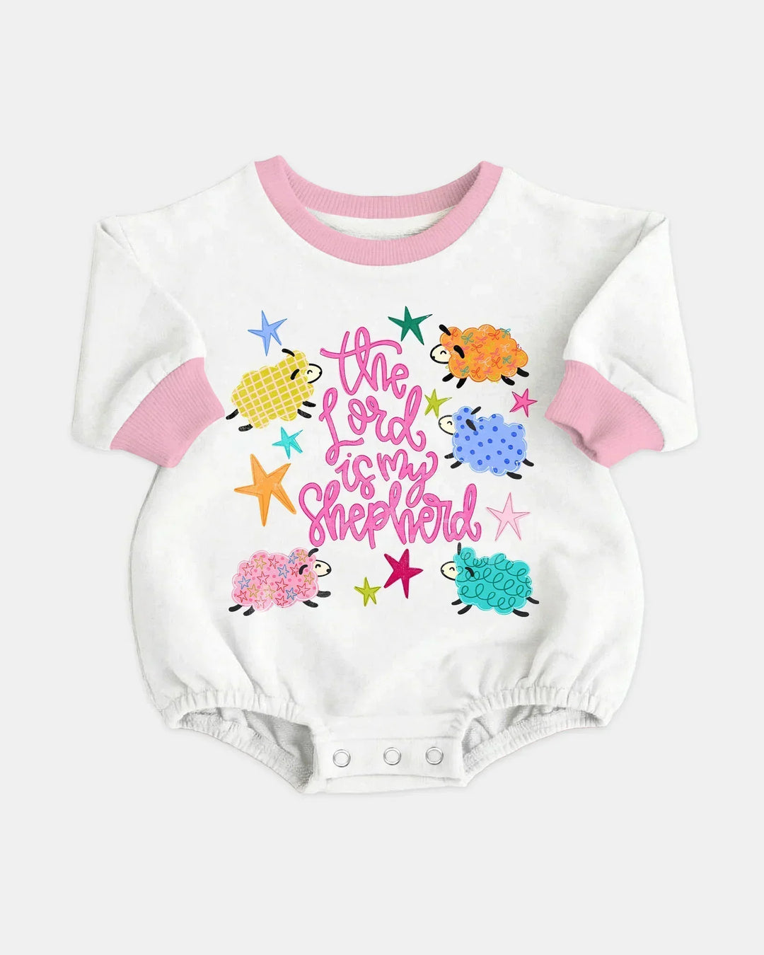 The Lord Is My Shepherd Bamboo Bubble Romper