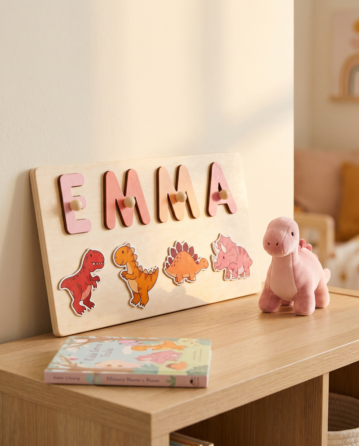 Personalized Dinosaur Wooden Puzzle
