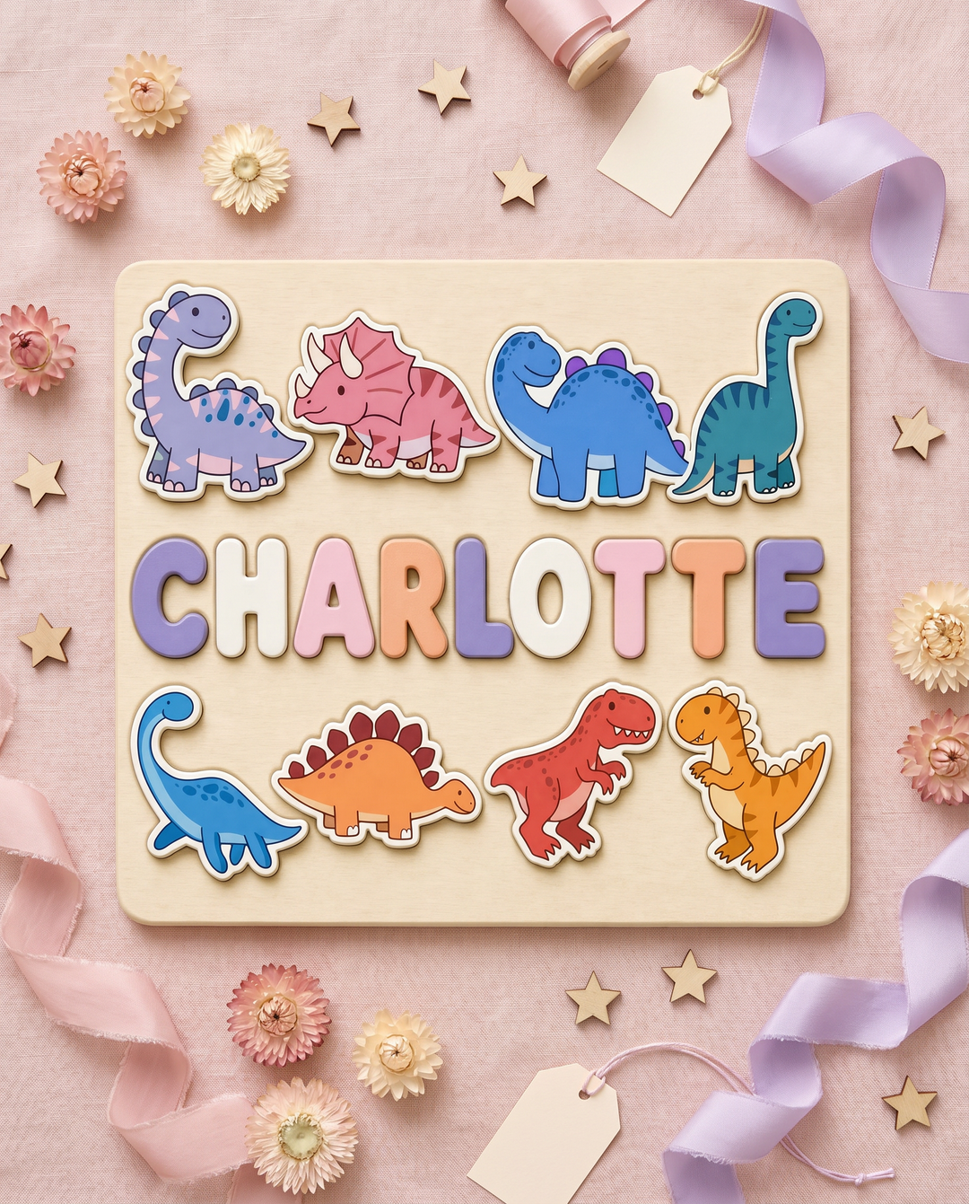 Personalized Dinosaur Wooden Puzzle
