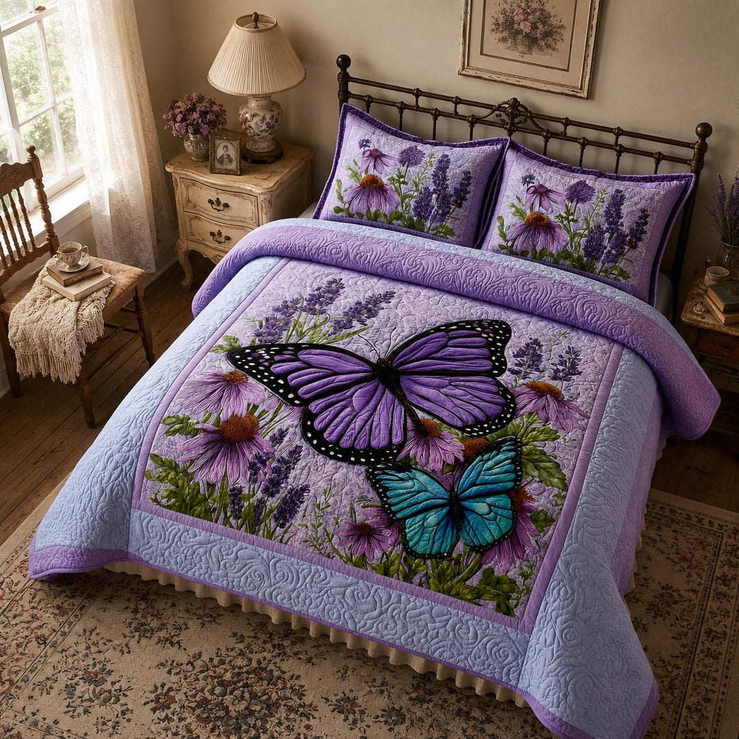 Butterfly Charm Bamboo Quilt Bedding Set
