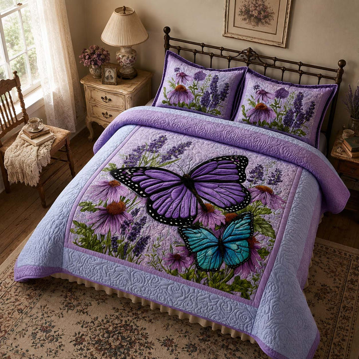 Butterfly Charm Bamboo Quilt Bedding Set