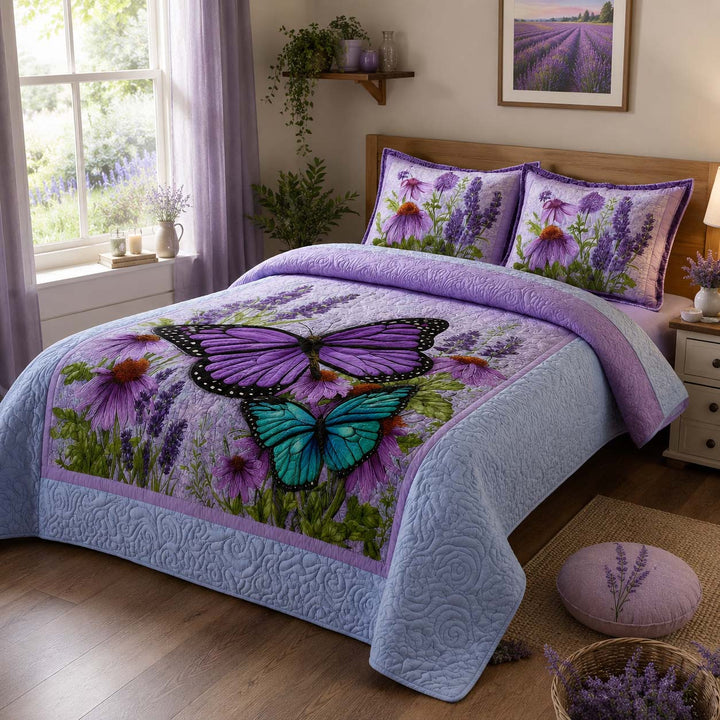 Butterfly Charm Bamboo Quilt Bedding Set