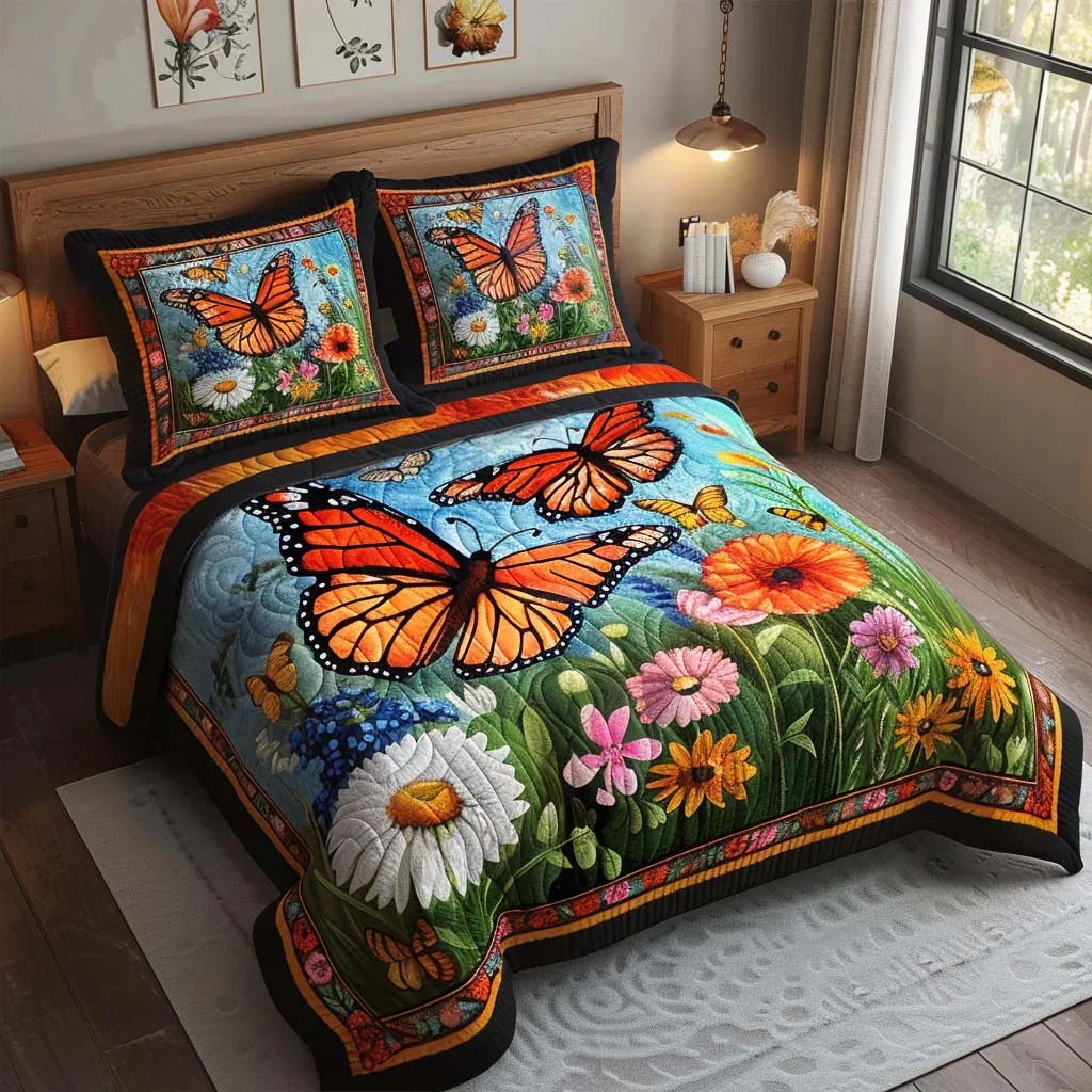 Butterfly Dream Escape Bamboo Quilt Bedding Set