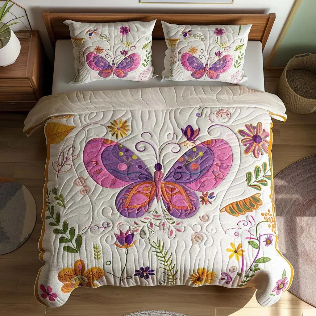 Butterfly Fresh Morning Bamboo Quilt Bedding Set