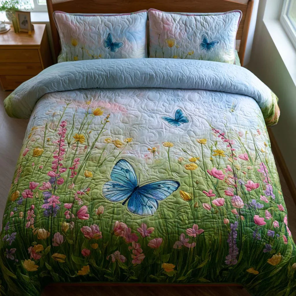 Butterfly Gentle Breeze Bamboo Quilt Bedding Set