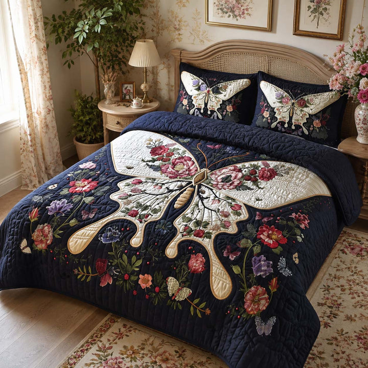 Butterfly Gentle Grace Bamboo Quilt Bedding Set