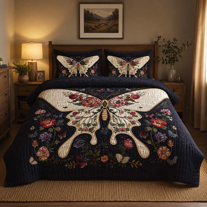 Butterfly Gentle Grace Bamboo Quilt Bedding Set