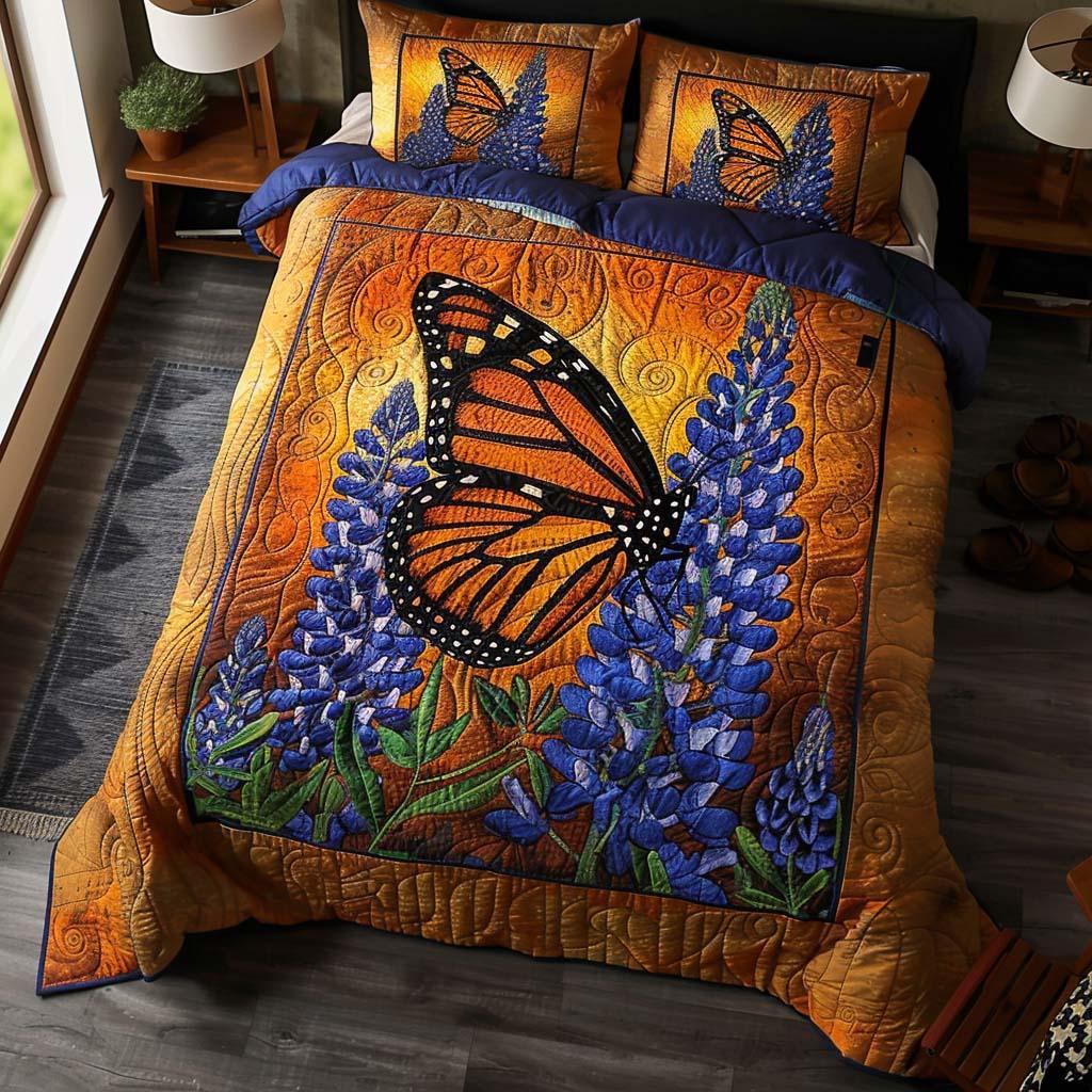 Butterfly Nature Charm Bamboo Quilt Bedding Set