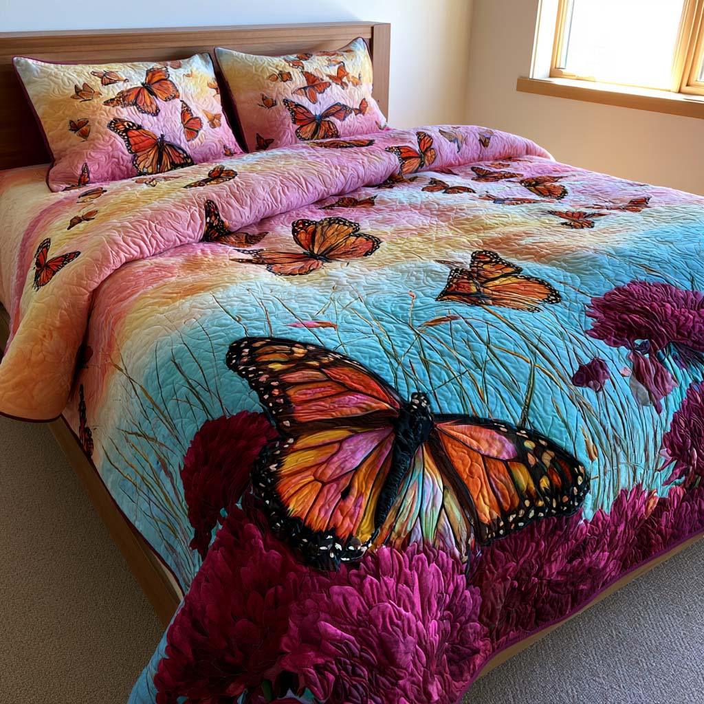 Butterfly Timeless Beauty Bamboo Quilt Bedding Set