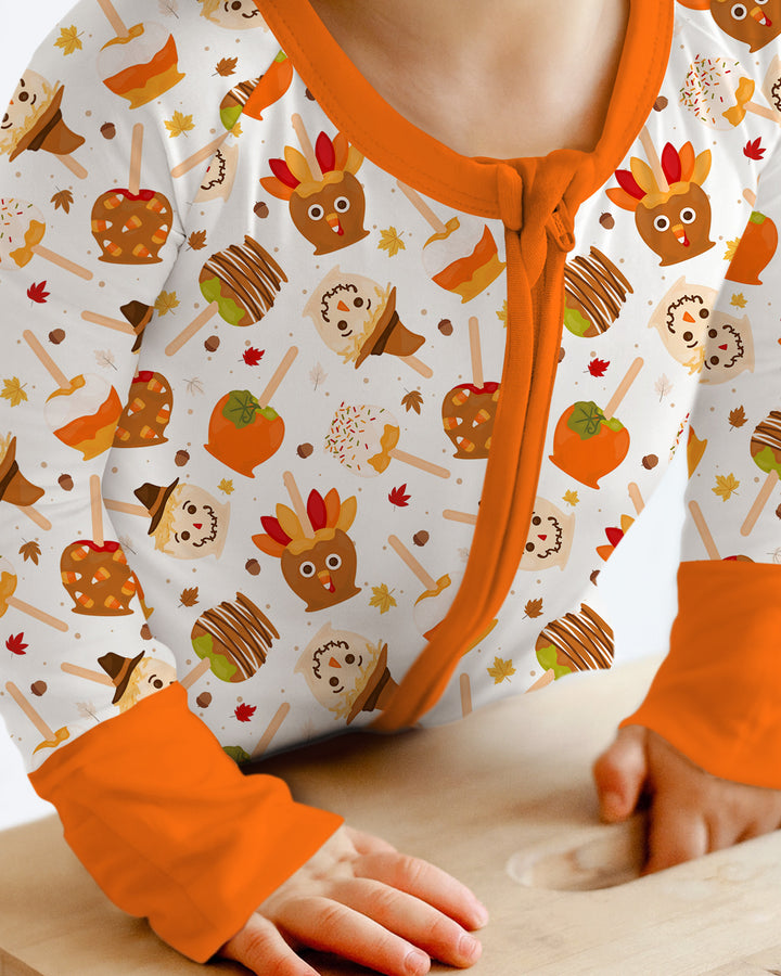 Fall Caramel Apple Family Matching Bamboo Convertible Zippy