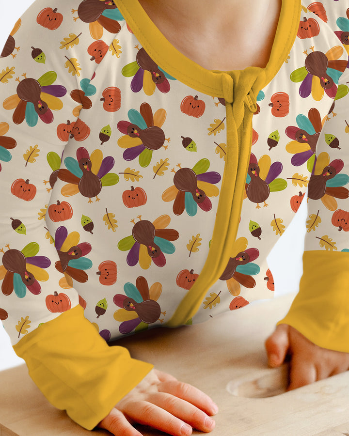 Thankful Turkey Days Bamboo Convertible Zippy