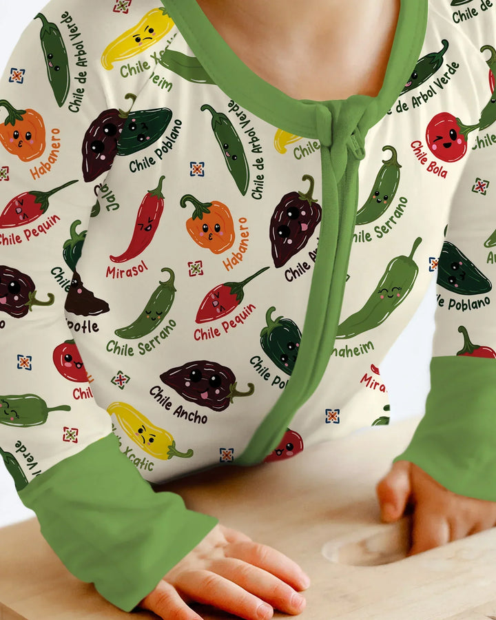 Kawaii  Mexican Chiles Bamboo Convertible Zippy
