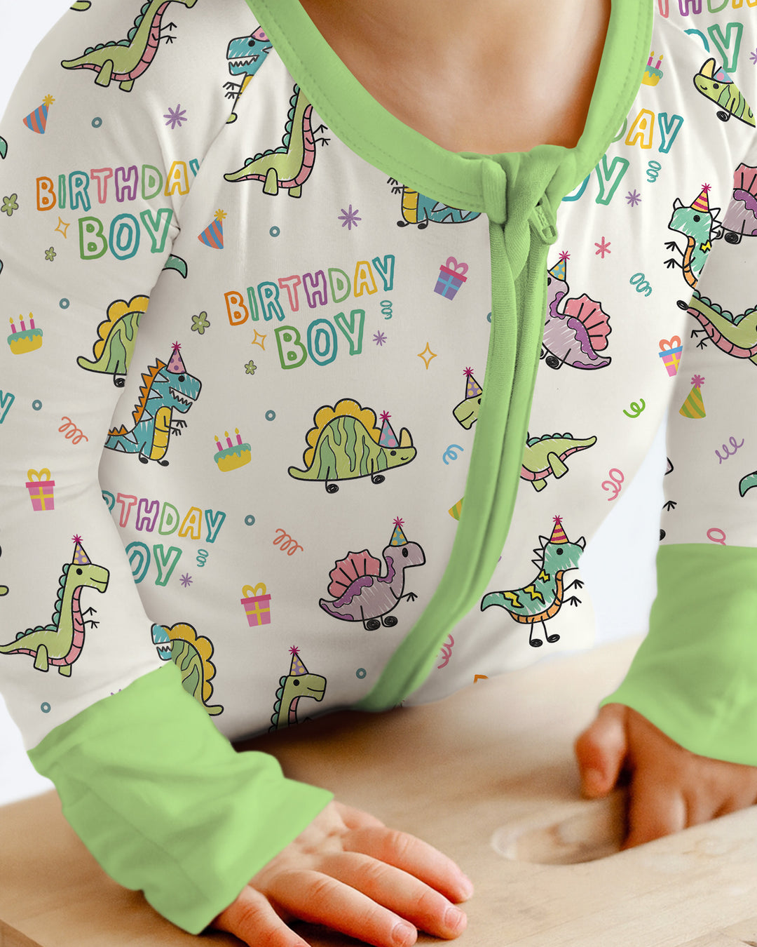 Dino Birthday Boy Bamboo Convertible Zippy