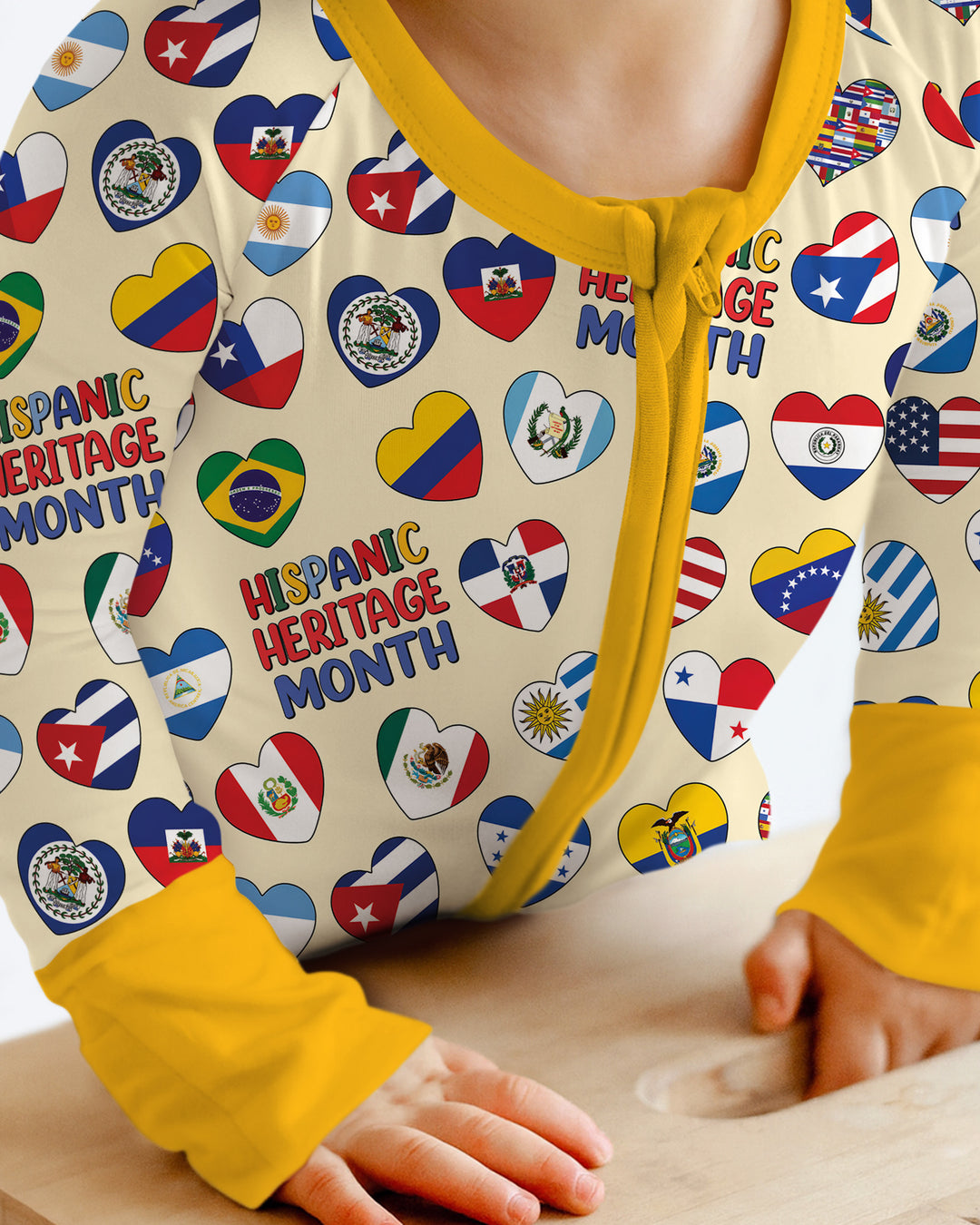 Country Flags Hispanic Heritage Month  Bamboo Convertible Zippy