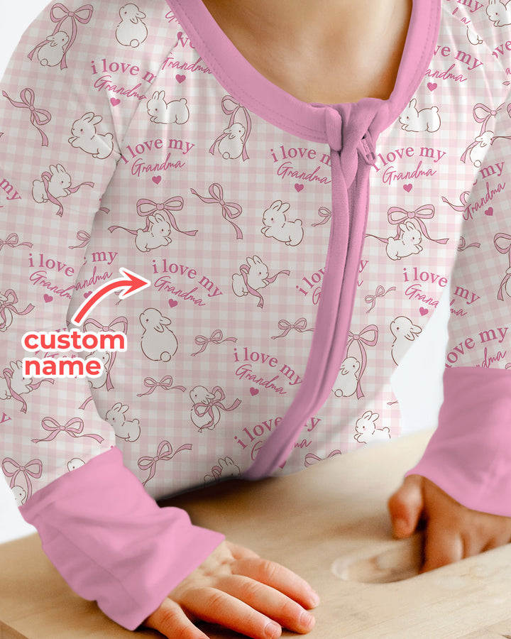 Personalized I Love My Grandma Bamboo Convertible Zippy