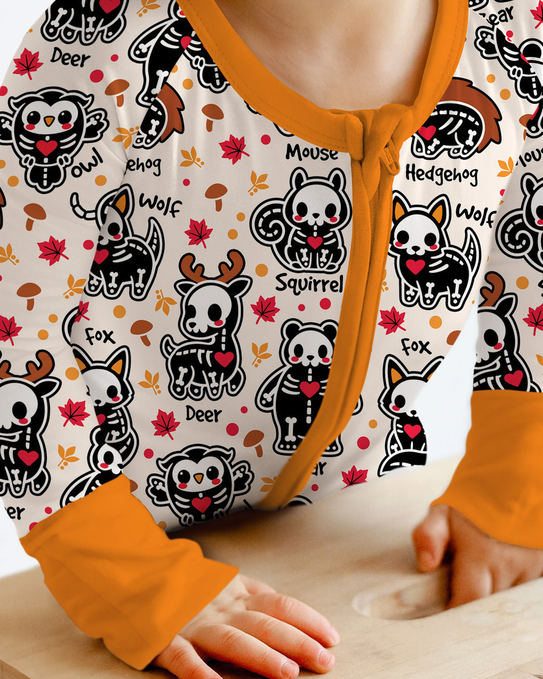 Autumn Charm Skeleton Cute Pet Bamboo Convertible Zippy