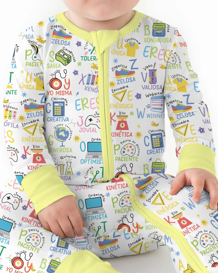You Are Spanish Alphabet Version Bamboo Convertible Zippy