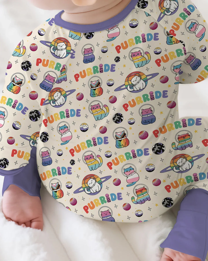 Rainbow Space Cats Family Matching Bamboo Convertible Zippy