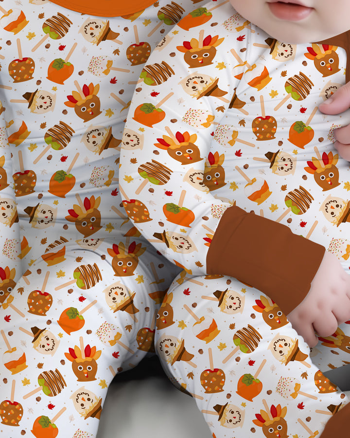 Fall Caramel Apple Family Matching Bamboo Convertible Zippy