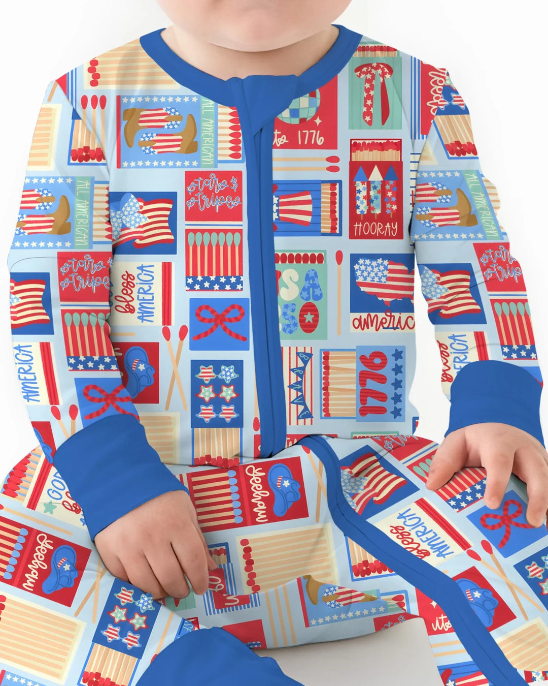 Patriotic Matchbox Family Matching Bamboo Convertible Zippy