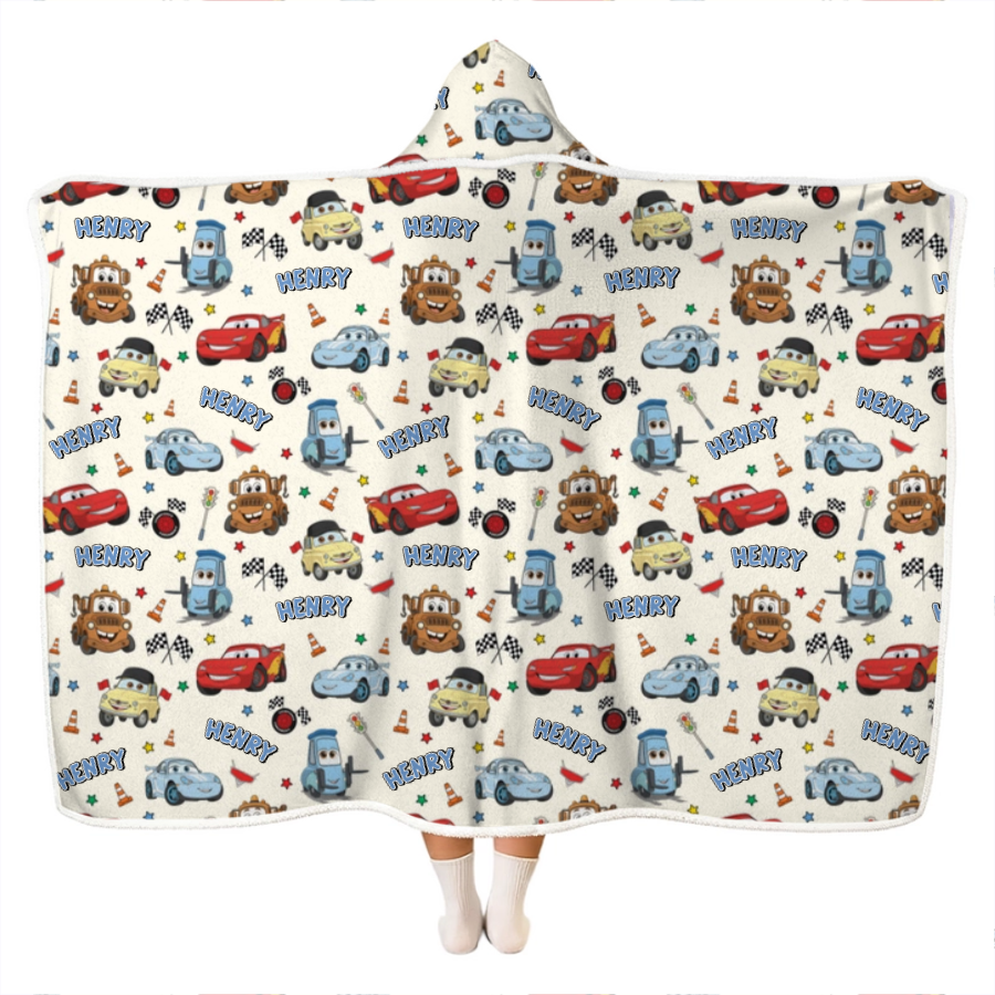 Car Movie Bamboo Wearable Hooded Blanket