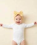 Solid Color Bamboo Luxe Bow Headband