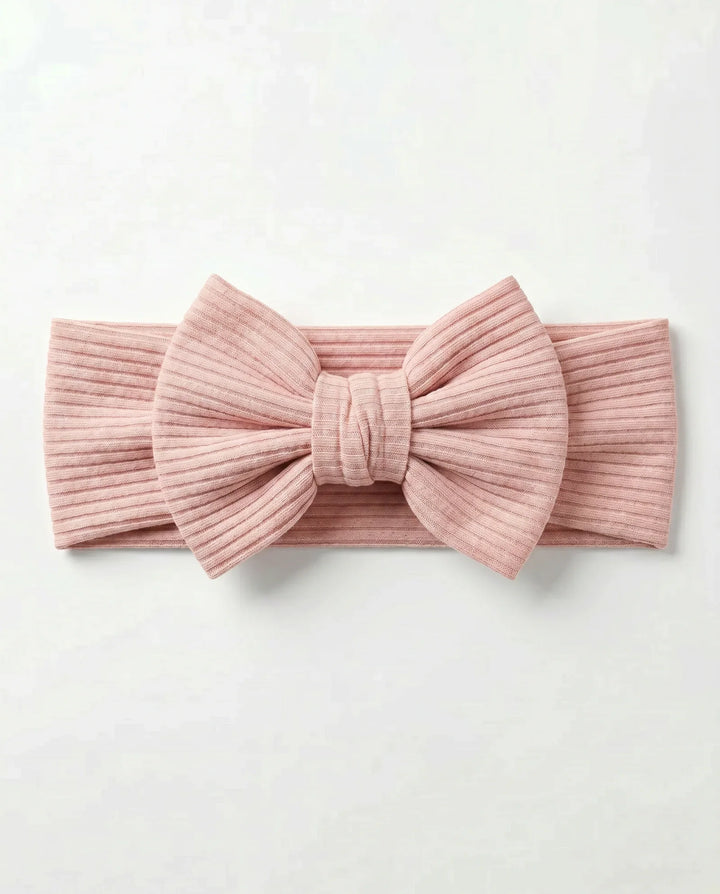 Ribbed Bamboo Luxe Bow Headband