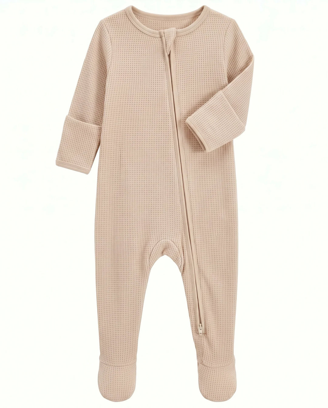 Waffle Bamboo Zipper Footie