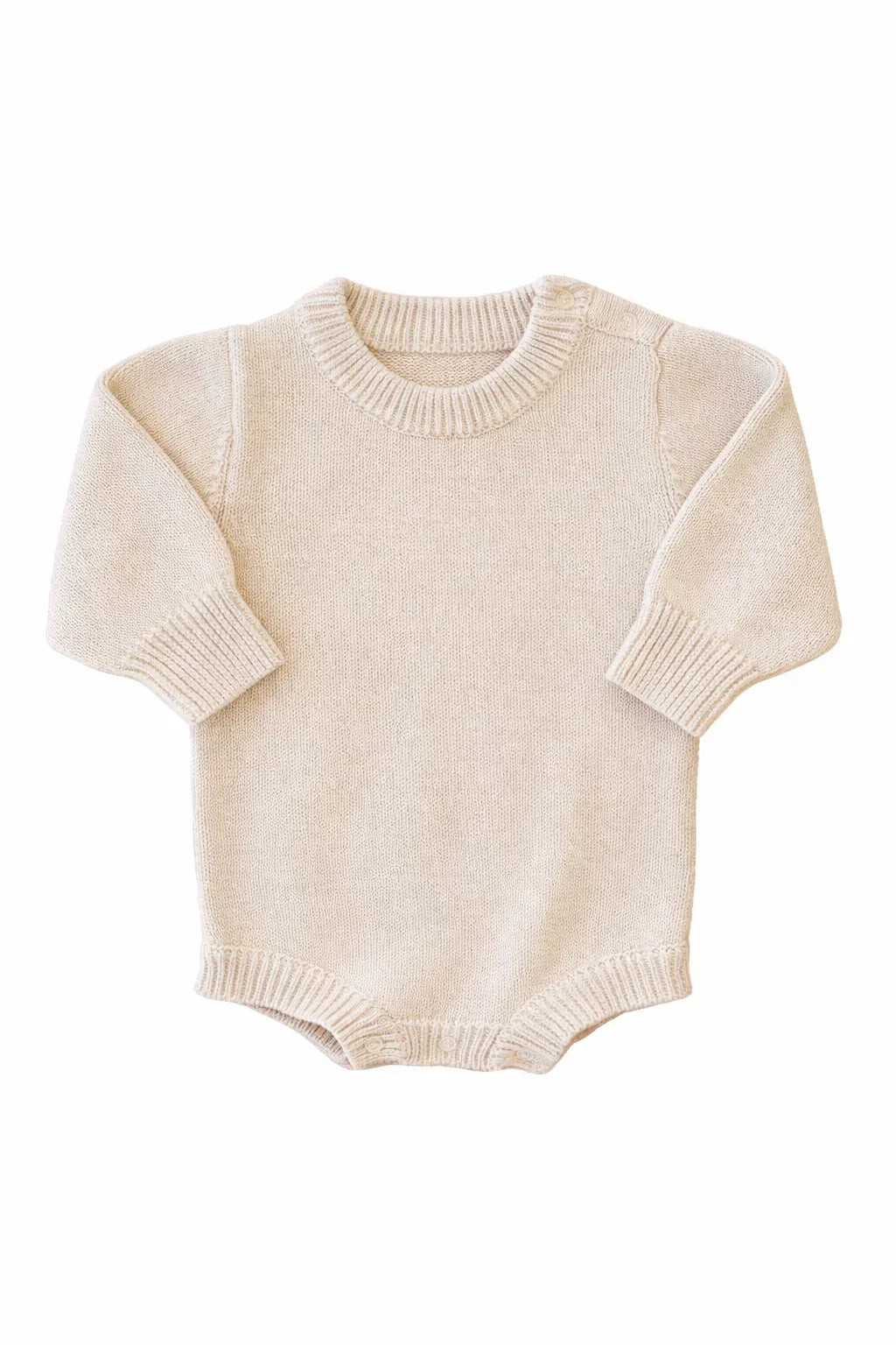 Solid Color Knit Sweater Bubble