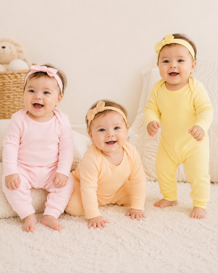 Solid color Bamboo Full Length Snap Rompers
