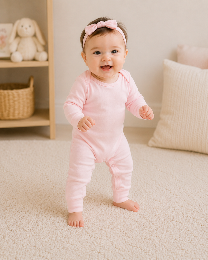 Solid color Bamboo Full Length Snap Rompers