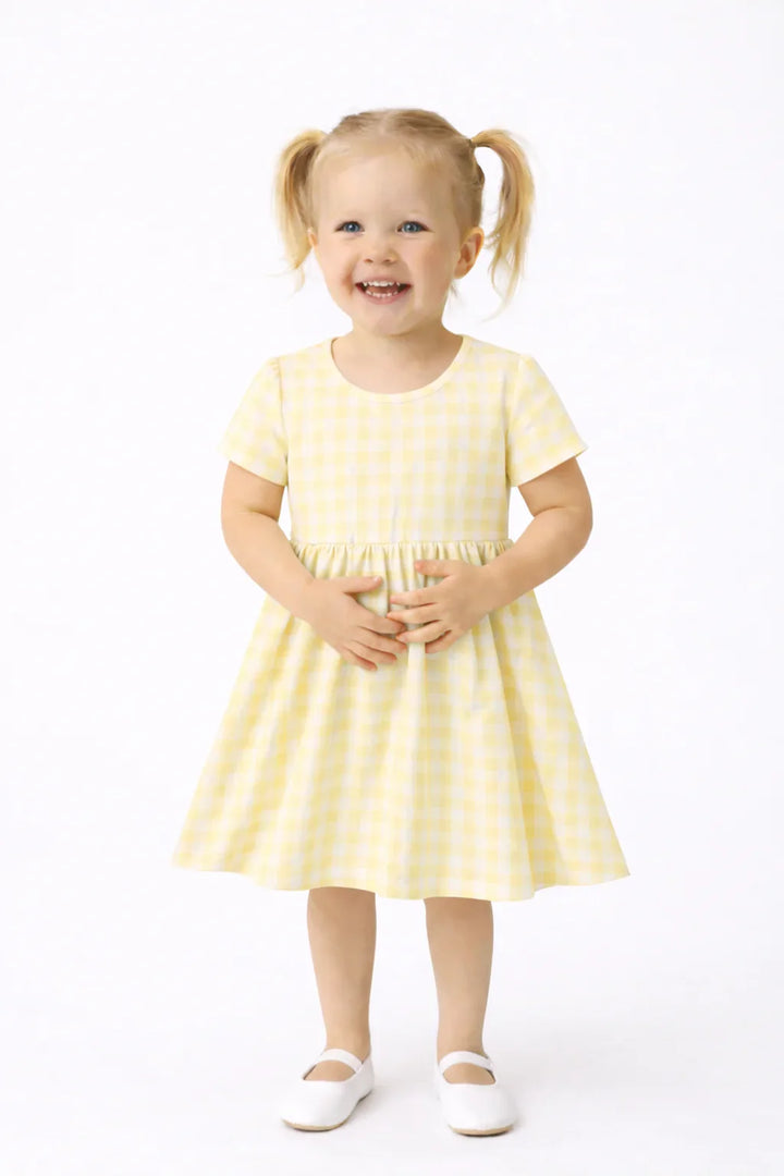 Gingham Bamboo Twirl Dress