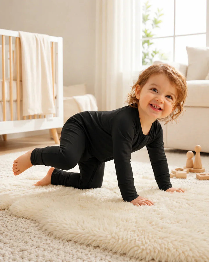 Black Bamboo Convertible Zippered Romper